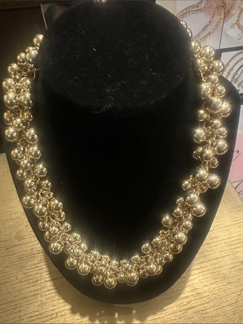 LSJ Gold-filled Cluster Ball 16 in Necklace with 2 in Ext